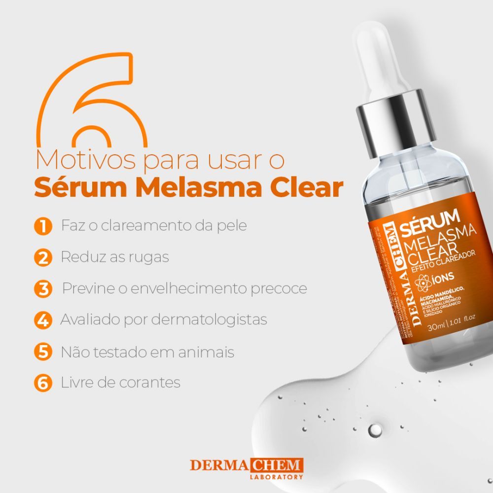 Dermachem Sérum Melasma Clear Efeito Clareador na Casa dos