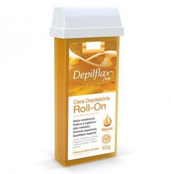 Depilflax Cera Depilatória Roll-on 100g - Natural na Casa dos